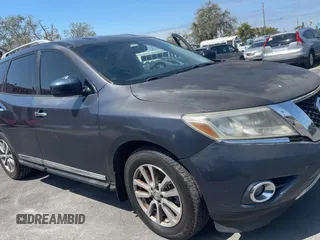2016 Nissan Pathfinder S with VIN 5N1AR2MN8GC612463, listed as a Copart auction lot 50249745 with 104,396 mi miles and Clean Title. Bid and sale history available at carsss.com. Image 1.