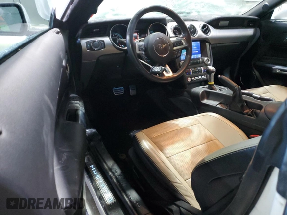 2021 Ford Mustang GT Premium with VIN 1FATP8FF1M5135621, listed as a Copart auction lot 45173665 with 31,731 mi miles and Salvage Title. Bid and sale history available at DreamBid. Image 8.
