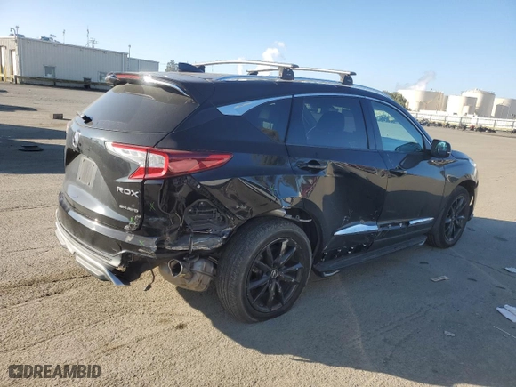 2019 Acura RDX w/Technology Pkg with VIN 5J8TC2H55KL008307, listed as a Copart auction lot 42444545 with 50,366 mi miles and Salvage Title. Bid and sale history available at carsss.com. Image 3.