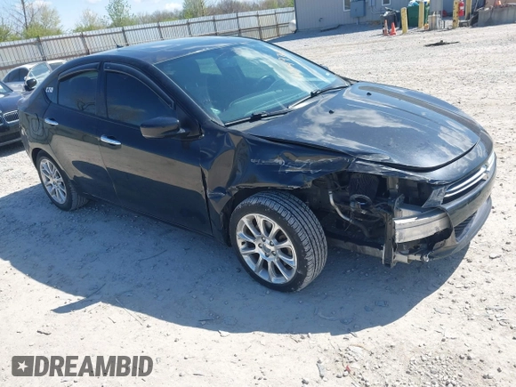 2013 Dodge Dart Limited with VIN 1C3CDFCH1DD323997, listed as a IAAI auction lot 42049764 with 119,095 mi miles. Bid and sale history available at carsss.com. Image 1.
