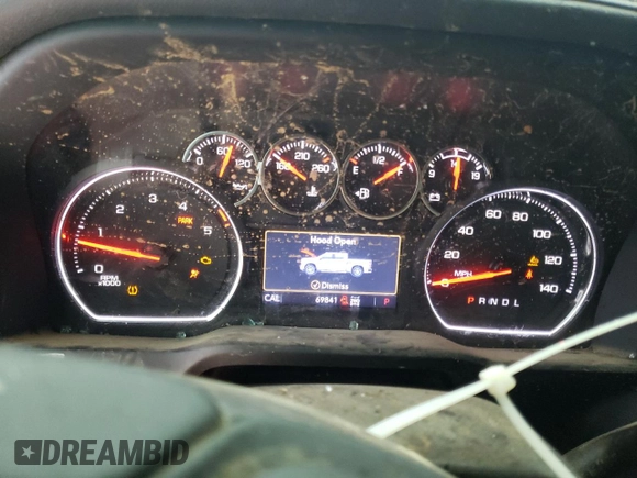 2022 Chevrolet Silverado 3500HD LTZ with VIN 2GC4YUEY9N1211791, listed as a Copart auction lot 43073595 with 69,841 mi miles and Salvage Title. Bid and sale history available at DreamBid. Image 9.