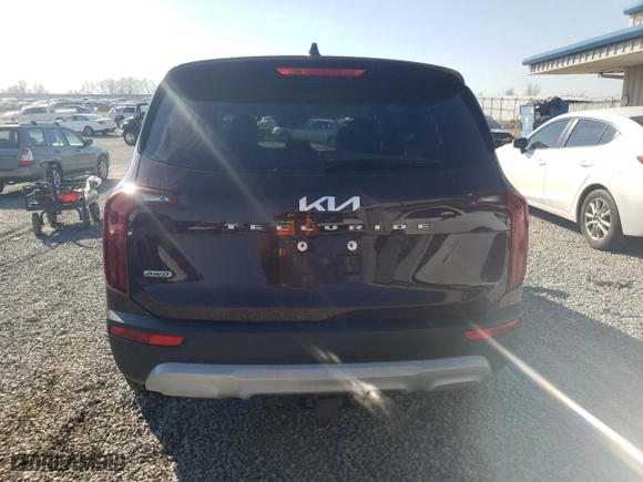 2022 Kia Telluride LX with VIN 5XYP2DHC4NG238403, listed as a Copart auction lot 47356145 with 62,786 mi miles and Salvage Title. Bid and sale history available at carsss.com. Image 6.