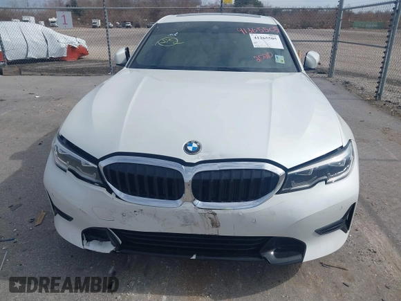 2020 BMW 3 Series 330i with VIN 3MW5R1J06L8B43574, listed as a IAAI auction lot 41365505 with 37,405 mi miles. Bid and sale history available at carsss.com. Image 6.