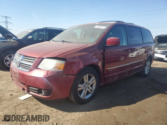 2010 Dodge Grand Caravan Crew with VIN 2D4RN6DX0AR438059, listed as a Copart auction lot 46850575 with 137,665 mi miles and Salvage Title. Bid and sale history available at DreamBid. Image 1.