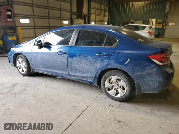 2015 Honda Civic Sedan LX with VIN 19XFB2F5XFE023658, listed as a Copart auction lot 46067005 with 103,221 mi miles and Salvage Title. Bid and sale history available at carsss.com. Image 2.