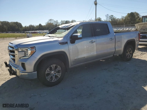 2021 GMC Sierra 1500 SLE with VIN 3GTU9BED0MG123068, listed as a Copart auction lot 76263784 with 123,656 mi miles and Salvage Title. Bid and sale history available at carsss.com. Image 1.