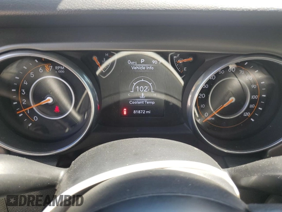 2018 Jeep Wrangler Unlimited Sport S with VIN 1C4HJXDG5JW172653, listed as a Copart auction lot 58184155 with 81,872 mi miles and Salvage title. Bid and sale history available at DreamBid. Image 9.