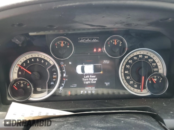 2014 Ram 3500 Big Horn with VIN 3C63R3DJ2EG288864, listed as a Copart auction lot 49893685 with 108,775 mi miles and Salvage Title. Bid and sale history available at carsss.com. Image 9.