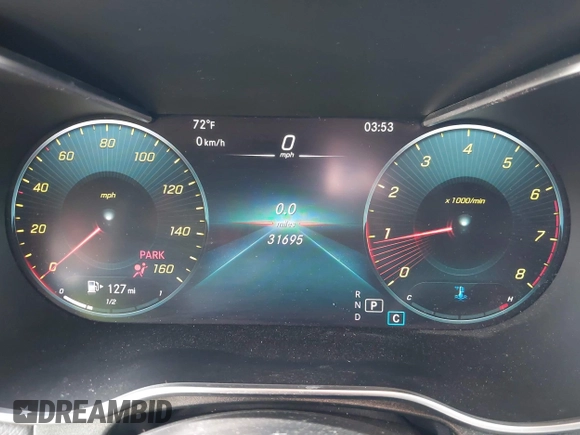 2022 Mercedes-Benz GLC with VIN W1N0G8EB6NG078133, listed as a IAAI auction lot 41448660 with 31,695 mi miles. Bid and sale history available at carsss.com. Image 7.