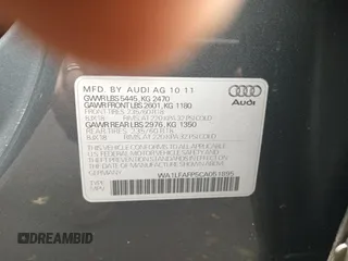 2012 Audi Q5 2.0T Premium Plus with VIN WA1LFAFP5CA051895, listed as a Copart auction lot 55691395 with 107,786 mi miles and Clean Title. Bid and sale history available at carsss.com. Image 10.