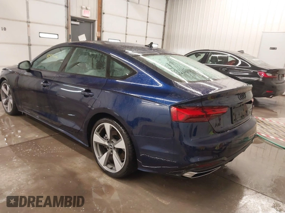 2021 Audi A5 Sportback S line Premium Plus with VIN WAUFACF59MA062909, listed as a IAAI auction lot 41601677 with 11,475 mi miles. Bid and sale history available at carsss.com. Image 3.