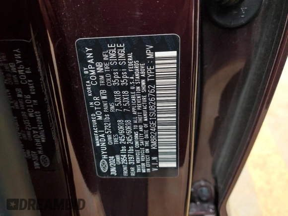 2025 Hyundai Palisade SEL z VIN KM8R24GE1SU826762, wystawiony jako Copart lot #47082835 z przebiegiem 19 482 mil mil oraz Nie do naprawy • Non repairable. Historia ofert i sprzedaży dostępna na DreamBid. Obrazek 13.