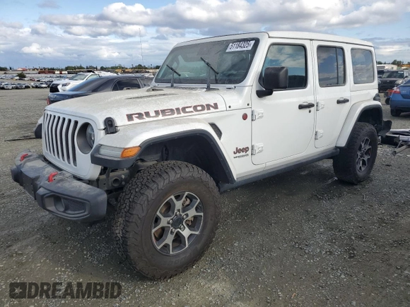 2020 Jeep Wrangler Unlimited Rubicon z VIN 1C4HJXFG3LW212194, wystawiony jako Copart lot #51184325 z przebiegiem 46 116 mil mil oraz Szkoda całkowita • Salvage title. Historia ofert i sprzedaży dostępna na DreamBid. Obrazek 1.