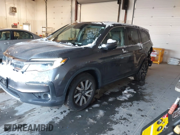 2021 Honda Pilot EX-L with VIN 5FNYF6H56MB037761, listed as a IAAI auction lot 41154468 with 61,159 mi miles. Bid and sale history available at carsss.com. Image 17.