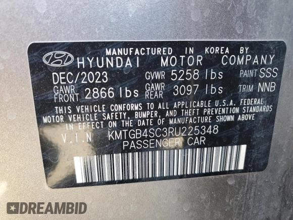 2024 Genesis G80 2.5T z VIN KMTGB4SC3RU225348, wystawiony jako Copart lot #86922404 z przebiegiem 15 752 mil mil oraz Szkoda całkowita • Salvage title. Historia ofert i sprzedaży dostępna na DreamBid. Obrazek 14.