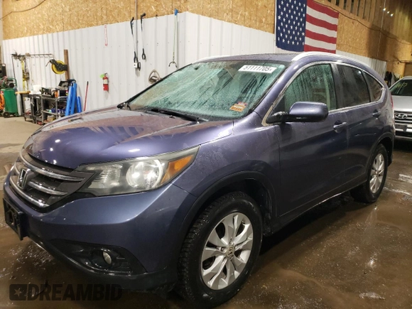 2013 Honda CR-V EX-L with VIN 2HKRM4H72DH667407, listed as a Copart auction lot 51111705 with 170,397 mi miles and Salvage Title. Bid and sale history available at carsss.com. Image 1.