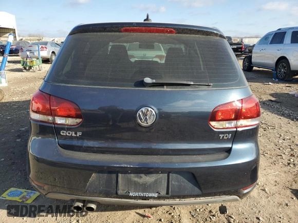 2012 Volkswagen Golf TDI with VIN WVWNM7AJ1CW016932, listed as a Copart auction lot 85508254 with 104,743 mi miles and Salvage title. Bid and sale history available at DreamBid. Image 6.