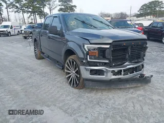 2018 Ford F-150 XL with VIN 1FTEW1CG0JFC30204, listed as a IAAI auction lot 41439886 with 110,160 mi miles. Bid and sale history available at carsss.com. Image 1.