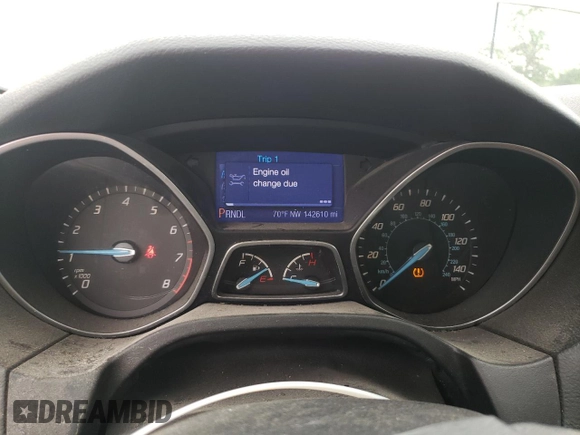 2013 Ford Focus SE with VIN 1FADP3F29DL207679, listed as a Copart auction lot 58322625 with 142,610 mi miles and Salvage title. Bid and sale history available at DreamBid. Image 9.