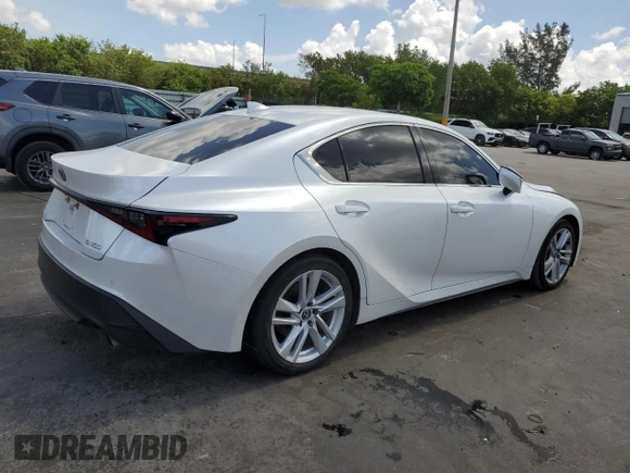 2024 Lexus IS 300 with VIN JTHCA1D27R5129489, listed as a Copart auction lot 60102655 with 6,570 mi miles and Salvage title. Bid and sale history available at DreamBid. Image 3.