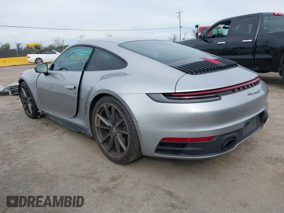 2024 Porsche 911 Carrera with VIN WP0AA2A95RS207849, listed as a IAAI auction lot 41670822 with 6,255 mi miles. Bid and sale history available at carsss.com. Image 3.