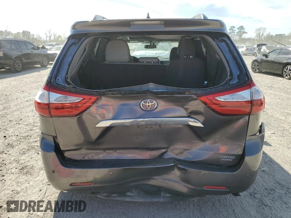 2016 Toyota Sienna Ltd with VIN 5TDDK3DC9GS139990, listed as a Copart auction lot 49507805 with 171,047 mi miles and Salvage Title. Bid and sale history available at carsss.com. Image 6.