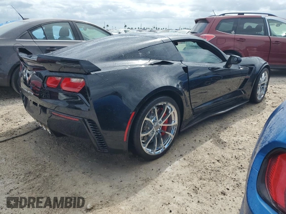 2017 Chevrolet Corvette with VIN 1G1Y12D78H5114063, listed as a Copart auction lot 74855174 with 21,520 mi miles and Salvage title. Bid and sale history available at DreamBid. Image 3.