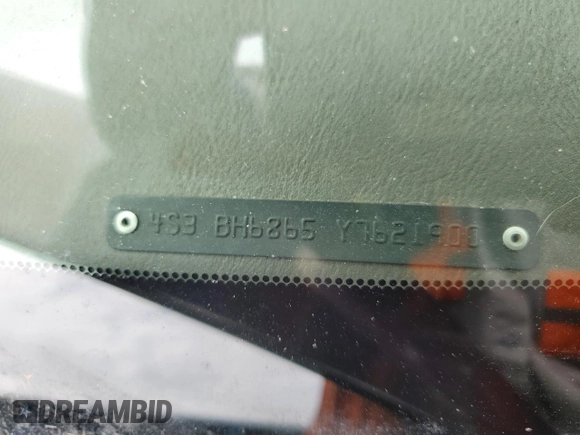2000 Subaru Legacy Outback Limited with VIN 4S3BH6865Y7621900, listed as a Copart auction lot 53691725 with 285,950 mi miles and Salvage title. Bid and sale history available at DreamBid. Image 12.