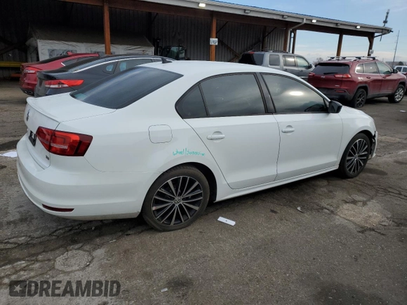 2015 Volkswagen Jetta Sport with VIN 3VWD17AJ0FM417412, listed as a Copart auction lot 48151525 with 110,600 mi miles and Salvage title. Bid and sale history available at DreamBid. Image 3.