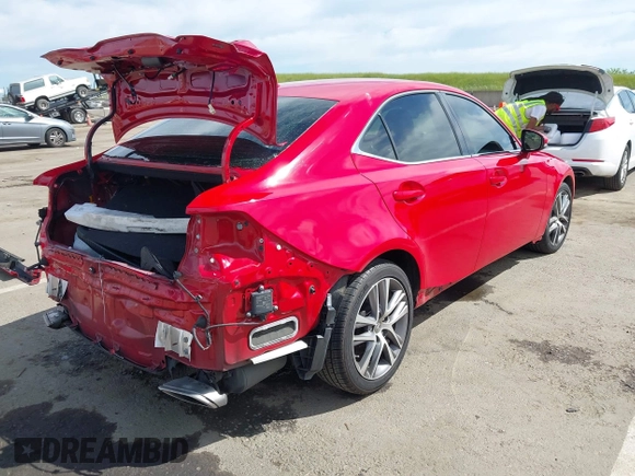 2018 Lexus IS with VIN JTHBA1D29J5074219, listed as a IAAI auction lot 42011062 with 88,566 mi miles. Bid and sale history available at carsss.com. Image 4.