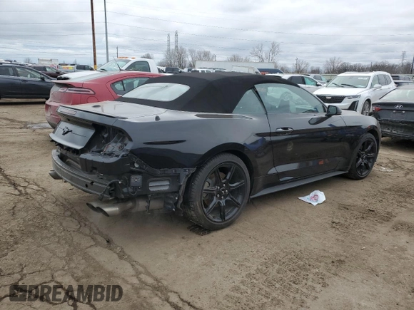 2019 Ford Mustang EcoBoost with VIN 1FATP8UH1K5196047, listed as a Copart auction lot 43608795 with 62,570 mi miles and Salvage Title. Bid and sale history available at carsss.com. Image 3.