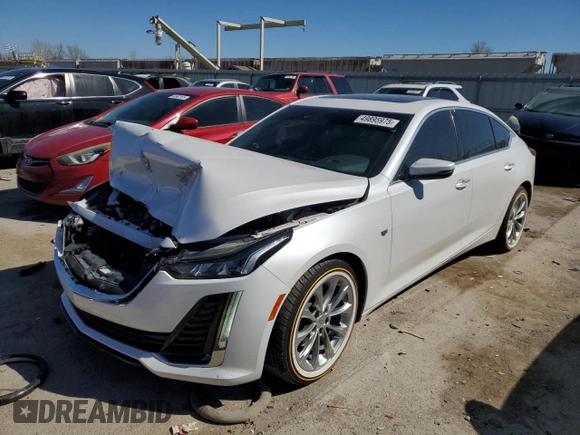 2020 Cadillac CT5 Premium Luxury with VIN 1G6DN5RK6L0152182, listed as a Copart auction lot 49895975 with 101,156 mi miles and Salvage title. Bid and sale history available at DreamBid. Image 1.