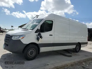 2024 Mercedes-Benz Sprinter Cargo with VIN W1Y4NDHY2RT174230, listed as a Copart auction lot 66808064 with 2,186 mi miles and Salvage Title. Bid and sale history available at carsss.com. Image 1.