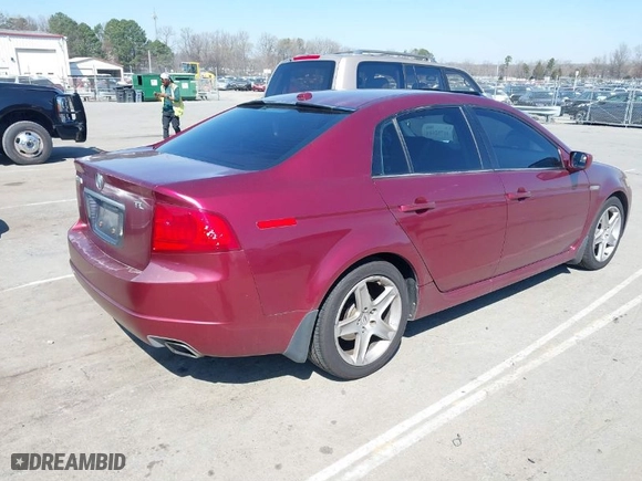 2005 Acura TL with VIN 19UUA662X5A079013, listed as a IAAI auction lot 41792681 with 185,381 mi miles. Bid and sale history available at carsss.com. Image 4.