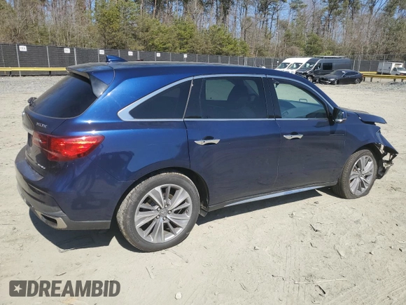 2018 Acura MDX w/Technology Pkg with VIN 5J8YD4H51JL003134, listed as a Copart auction lot 50912905 with 63,203 mi miles and Salvage Title. Bid and sale history available at carsss.com. Image 3.