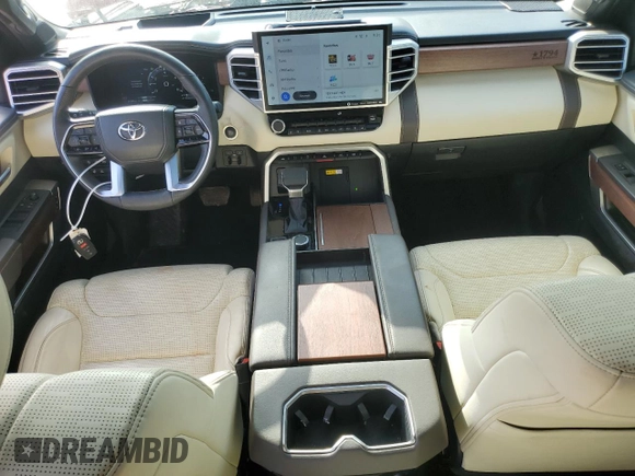 2022 Toyota Tundra 1794 Edition with VIN 5TFMA5DB6NX014927, listed as a Copart auction lot 43013915 with 67,289 mi miles and Salvage title. Bid and sale history available at DreamBid. Image 8.