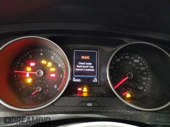 2020 Volkswagen Tiguan SE with VIN 3VV3B7AX1LM002984, listed as a Copart auction lot 52350555 with 94,365 mi miles and Salvage Title. Bid and sale history available at DreamBid. Image 9.