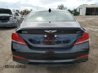 2021 Genesis G70 2.0T with VIN KMTG64LA9MU076535, listed as a Copart auction lot 42027754 with 20,446 mi miles. Bid and sale history available at carsss.com. Image 6.