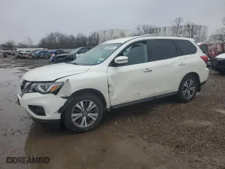 2017 Nissan Pathfinder S with VIN 5N1DR2MM8HC610475, listed as a Copart auction lot 52548495 with 66,766 mi miles and Salvage Title. Bid and sale history available at carsss.com. Image 1.