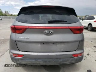 2017 Kia Sportage LX with VIN KNDPMCAC7H7117073, listed as a Copart auction lot 55851145 with 93,347 mi miles and Salvage Title. Bid and sale history available at carsss.com. Image 6.