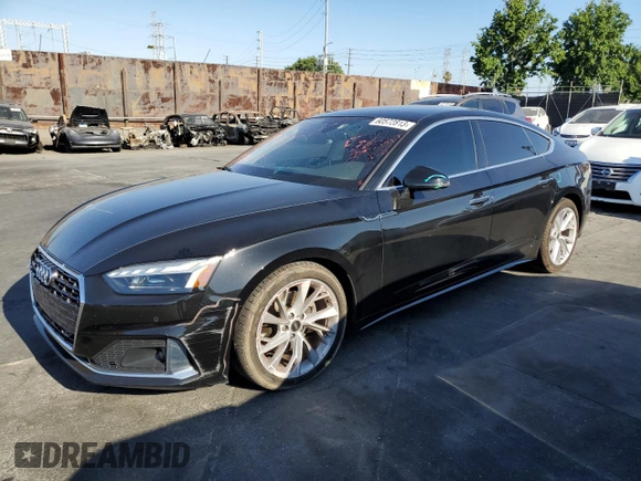 2022 Audi A5 Sportback Premium Plus with VIN WAUCBCF58NA003707, listed as a Copart auction lot 60572813 with 19,872 mi miles. Bid and sale history available at carsss.com. Image 1.