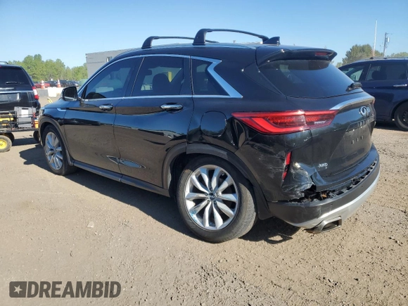 2019 Infiniti QX50 Luxe z VIN 3PCAJ5M33KF116106, wystawiony jako Copart lot #58133045 z przebiegiem 141 074 mil mil oraz Szkoda całkowita • Salvage title. Historia ofert i sprzedaży dostępna na DreamBid. Obrazek 2.