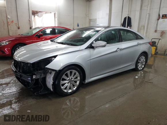 2014 Hyundai Sonata SE with VIN 5NPEC4AC6EH908752, listed as a Copart auction lot 53448735 with 156,474 mi miles and Salvage Title. Bid and sale history available at DreamBid. Image 1.