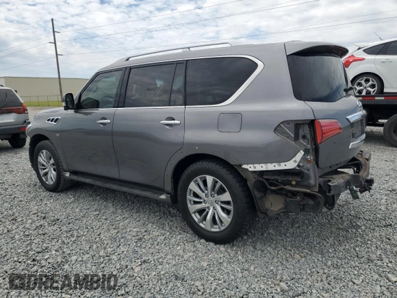 2016 Infiniti QX80 z VIN JN8AZ2NE3G9121495, wystawiony jako Copart lot #55489125 z przebiegiem 114 032 mil mil oraz Szkoda całkowita • Salvage title. Historia ofert i sprzedaży dostępna na DreamBid. Obrazek 2.