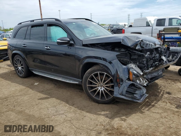2024 Mercedes-Benz GLS 450 with VIN 4JGFF5KE6RB165577, listed as a Copart auction lot 56456895 with 15,025 mi miles and Clean title. Bid and sale history available at DreamBid. Image 4.