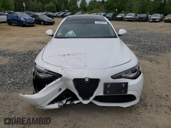 2019 Alfa Romeo Giulia Sport with VIN ZARFANAN6K7607194, listed as a Copart auction lot 57393415 with Not provided miles and Salvage title. Bid and sale history available at DreamBid. Image 5.