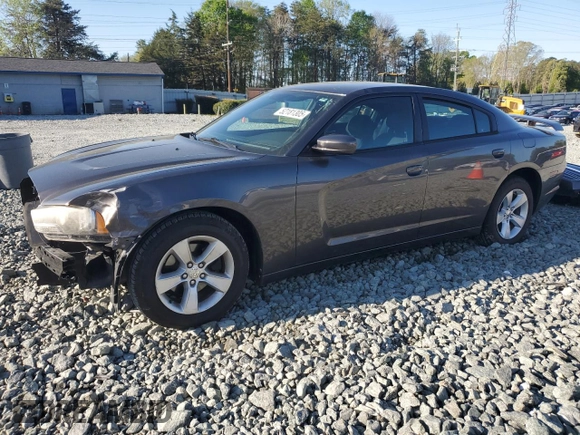 2014 Dodge Charger SXT with VIN 2C3CDXHG7EH238396, listed as a Copart auction lot 52181305 with 129,599 mi miles and Salvage Title. Bid and sale history available at carsss.com. Image 1.