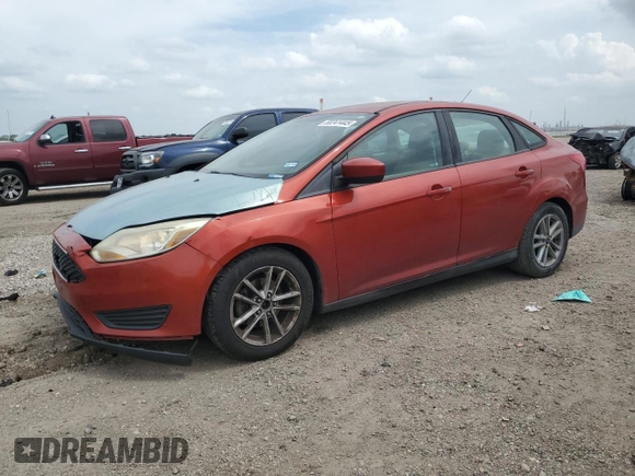 2018 Ford Focus SE with VIN 1FADP3F21JL316763, listed as a Copart auction lot 50241445 with 104,830 mi miles and Salvage Title. Bid and sale history available at carsss.com. Image 1.