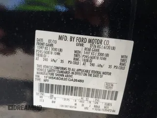 2014 Ford Explorer XLT z VIN 1FM5K8D82EGA26480, wystawiony jako IAAI lot #41681461 z przebiegiem 131 517 mil mil oraz . Historia ofert i sprzedaży dostępna na DreamBid. Obrazek 9.