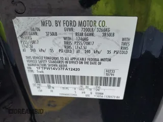 2007 Ford F-150 XLT with VIN 1FTPW14V37FA12420, listed as a IAAI auction lot 42800454 with 157,454 mi miles and . Bid and sale history available at DreamBid. Image 9.